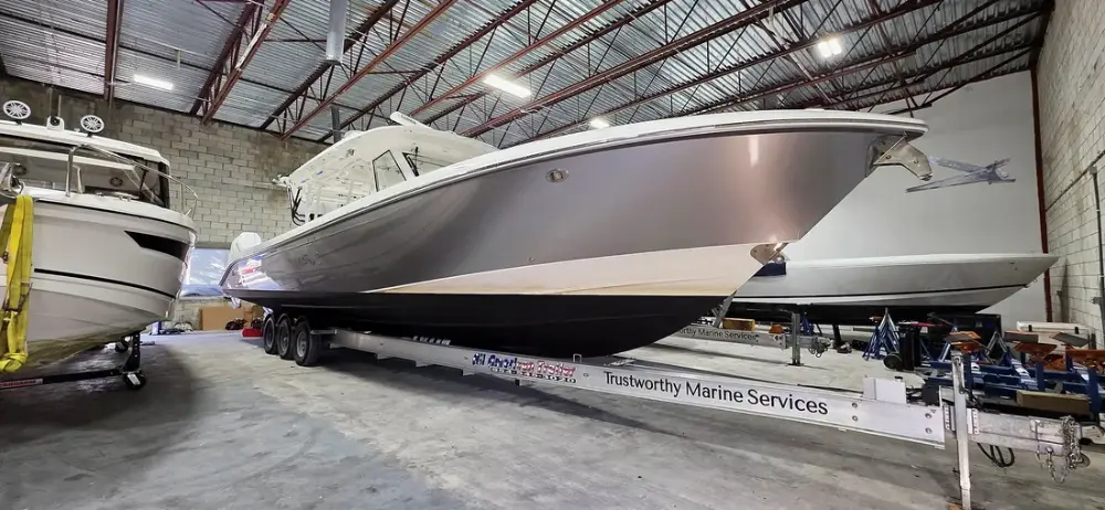Full hull boat color change wrap by Big Shot Rides, South Florida