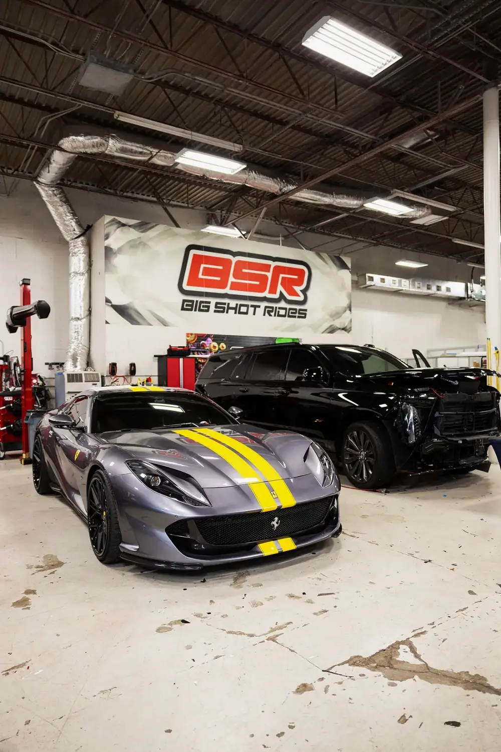 Tinted builds inside the Big Shot Rides shop, Coconut Creek FL