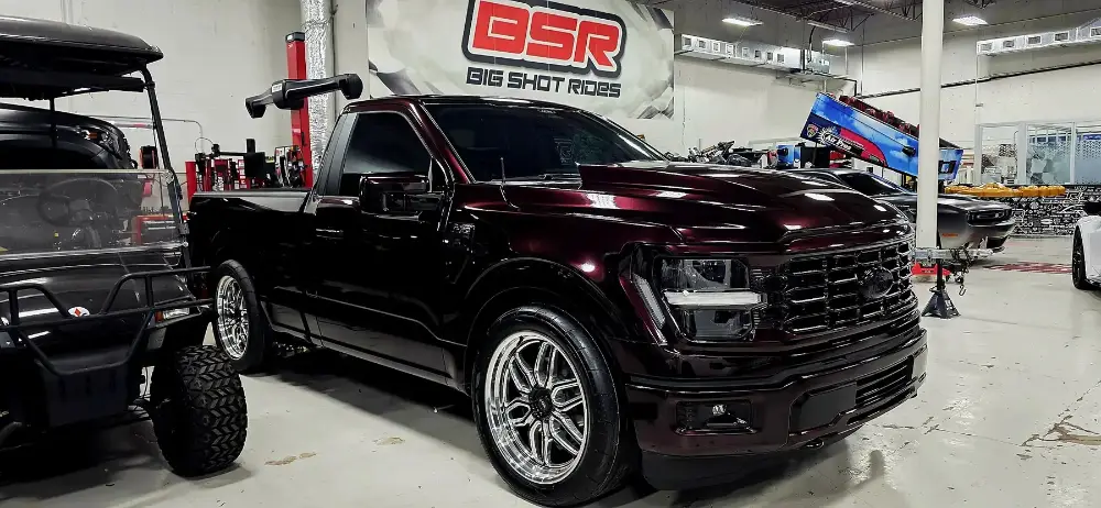 Performance tires mounted on custom wheels at Big Shot Rides, Coconut Creek FL