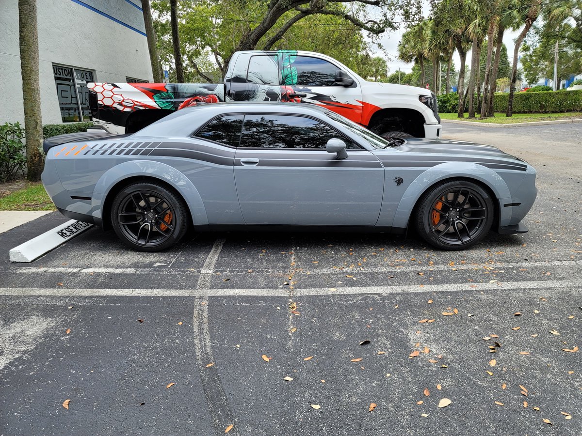 Lowered Dodge Challenger Hellcat Redeye widebody in Coconut Creek FL
