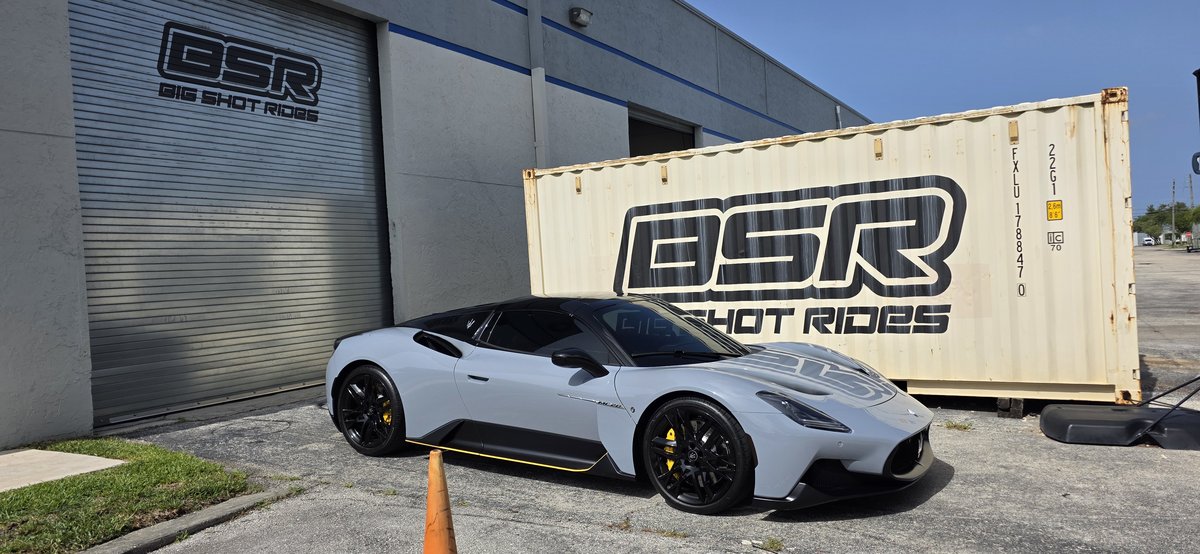 Maserati MC20 with performance tires at Big Shot Rides Coconut Creek
