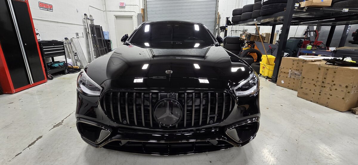 Black AMG Mercedes ceramic coating